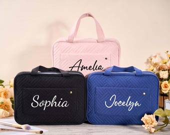 Reisekosmetiktasche mit großer Kapazität, faltbarer Reise-Make-up-Organizer, Aufbewahrungsbox für Toilettenartikel, Reisekosmetiktasche, Brautjungfer, Geschenk für Sie