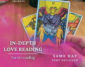 Lectura de Tarot / Mismo día / Lectura de amor EN PROFUNDIDAD / Claridad en las relaciones amorosas / Lectura rápida / Detallada / Archivo PDF personalizado.