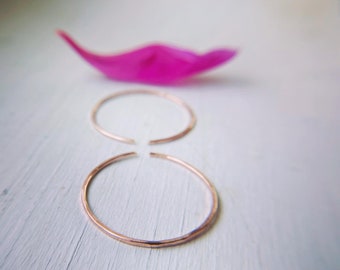 Simple Dainty Hoop Earrings/ thin gold hoops/ rose gold hoops/ sterling silver hoops/ minimalist jewelry/ gift for her/ delicate earrings