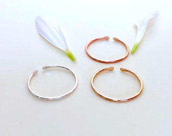Delicate Mixed Metal Ring Set/ gold ring/ rose gold ring/ sterling silver ring/ adjustable ring/ three minimalist dainty rings/ gift for her