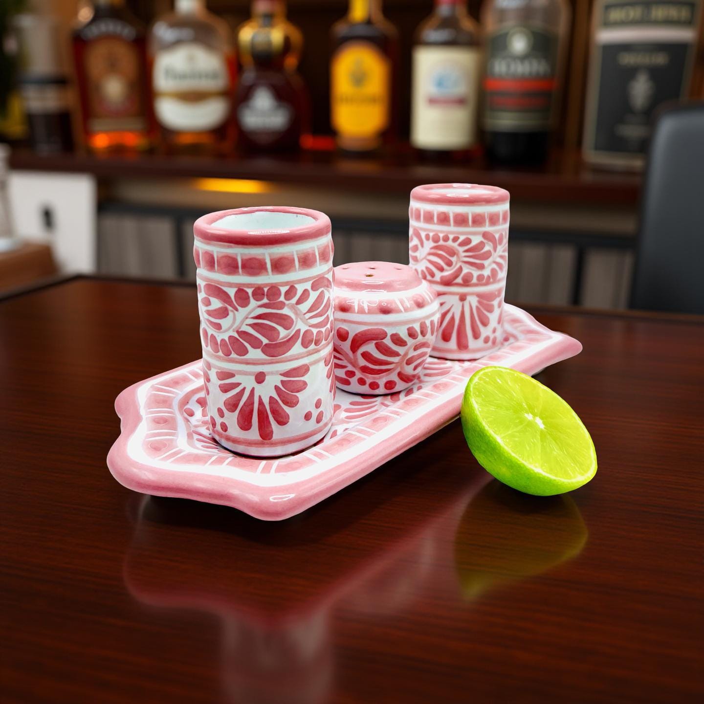 Pink Talavera Tequila Schnapsgläser (4 Stück)