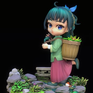 MaoMao Chibi Figuur Hars Model Standbeeld Cadeau voor Fans Custom Collectible Decor voor Anime Liefhebbers Garage Kit Hars Standbeeld Apo diaries