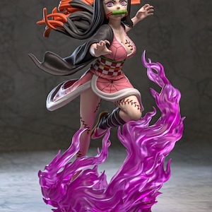 Nezuko Demon Anime Figure Resin Model Statue Custom Collectible Figurine Gift for Fans and Collectors Display Decor for Anime Lovers Slayer