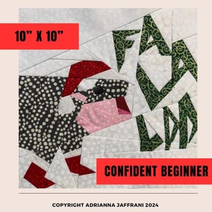 Festive Christmas Moo Deng Foundation Paper Piecing Pattern