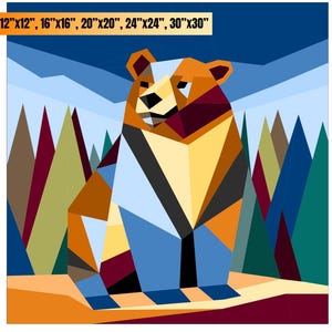Bear With Me: cartamodello per il patchwork di Bear Foundation in cinque misure