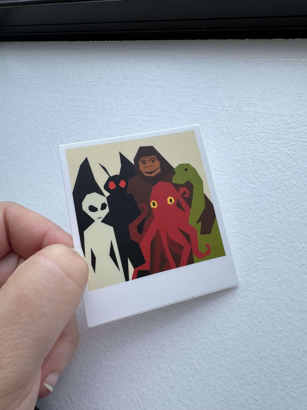 Suspects Stickers Unusual Suspects Sticker: Cryptid Family Reunion Sticker Mothman ...