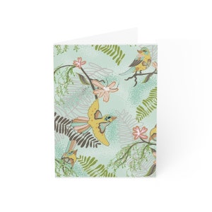 Oriole Grußkarten 8 Stk., Gelbe Vogel Grußkarte, Blaue Grußkarte, Vogel Grußkarte, All Occasion Karte