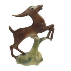 Vintage Retro Art Deco Style Ceramic Deer By Stewart McCulloch California
