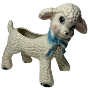 Vintage keramische baby lamsbak uit de jaren 1950