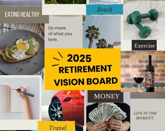 Retirement Declutter Vision Board Template | Instant Digital Download ...