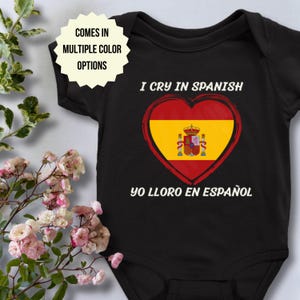 Spanischer Babybody Geschenk | Ich weine auf Spanisch, Yo Lloro En Español, Spanisches Babygeschenk, Europäisches Babyoutfit, Sprache Humor, Spanisches Geschenk