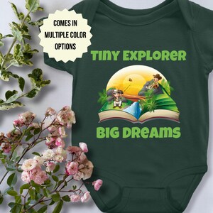 Winziger Entdecker Großes Traum-Abenteuer erwartet Baby-Strampler | Mini Abenteurer, Karten Liebhaber, Fernweh Road Trip Baby Geschenk, Entdecker Baby