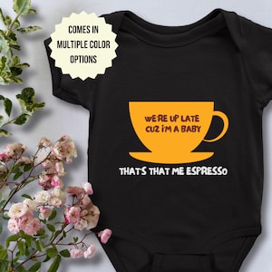 That&#39;s That Me Espresso Baby Onesie Romper Bodysuit | Sabrina Carpenter Inspired Baby Outfit, Espresso Summer Song Hit, Pop Culture Baby