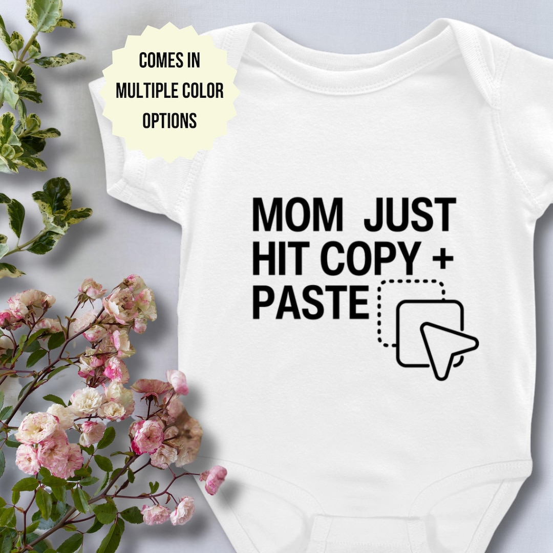 Copy Paste Baby Onesie | Computer Humor, Office Baby Gift, Coworker ...