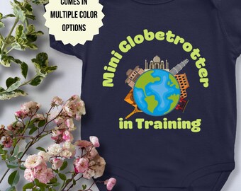 Mini Globetrotter Baby Onesie: World Traveler Bodysuit