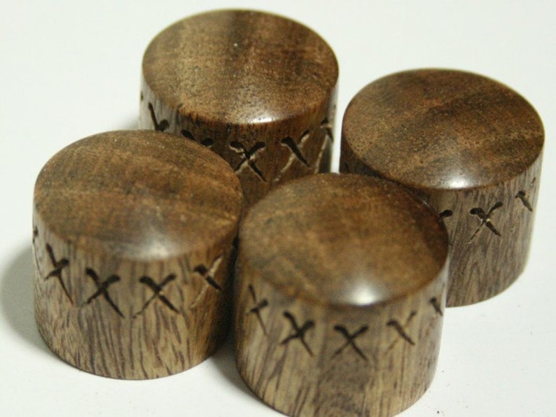 Set of 4 Carved Rosewood Guitar Knobs 3/4d x 11/16h Etsy