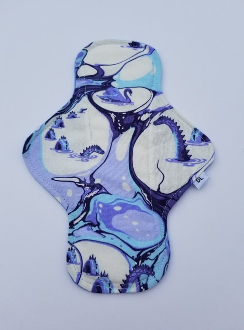 Pinkerville Period Menses Menstrual Pad Customized Cloth Pad Cotton Loch Ness Fantasy Pantyliners Panty Liner Nessie Pantiliner