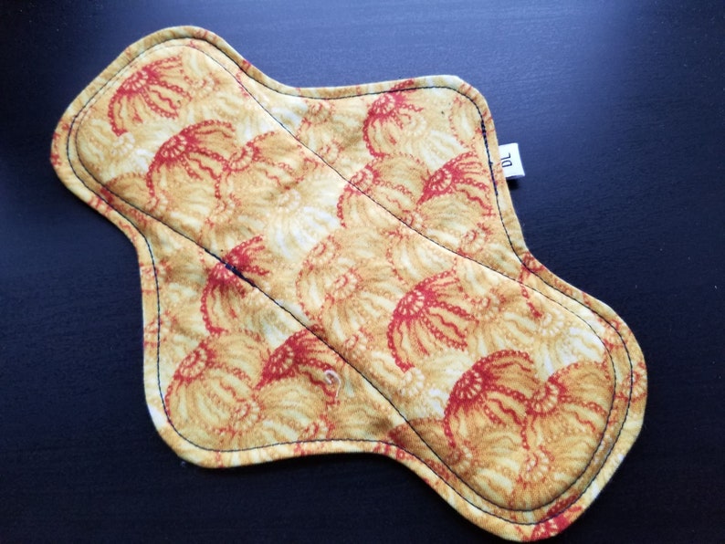Sanitary Napkin Menstrual RTS 8 Cotton Daily Liner Mama Cloth AMP Reusable Liner Maxi Cloth Pad Jelly Fish Sea Menses,Menstruation