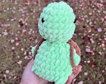 Trunk the Turtle Crochet Plushie, Handmade Amigurumi Plush, Booty Turtle