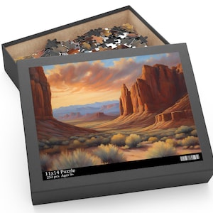 Puzzle, Utah Desert Jigsaw Puzzle, 120, 252, 500-Piece, Relaxing Activity, Gift for Puzzle Lovers, Travel Themed Game, Mindfulness Challenge