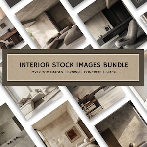 200 PLUS Imagens de Stock Design de Interiores, Imagens de Stock de Interiores, Download Digital, Estética Escura e Temperamental de Escritório, Estética Concreta