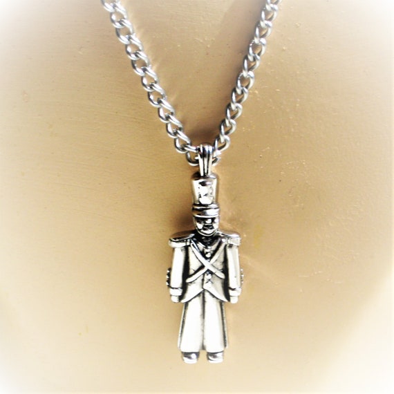 Signed Toy Soldier Necklace Choker Avon 80s Vintage Jewelry Free Shipping in U.S.