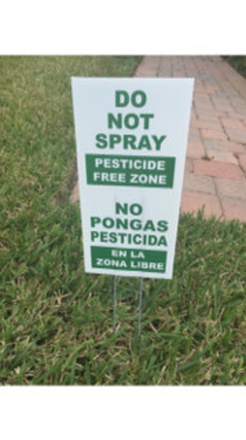 DO NOT SPRAY Pesticide Sign Bilingual English Spanish Etsy