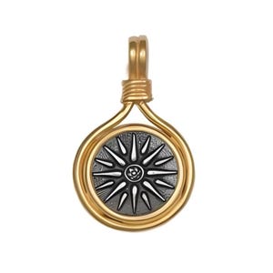 Vergina Star Pendant, Silver and Gold Plated, Macedonian Star, Ancient Greek Design, Alexander the Great, Star of Macedonia