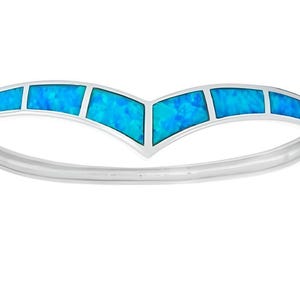 Blått opalarmband, sterlingsilver 925, grekiskinspirerad design