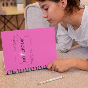 Christian Spiral PINK Notebook - Ruled Line, Religious Journal, Faith Diary, Prayer Notebook, Bible Study Stationery, Inspirational Notepad