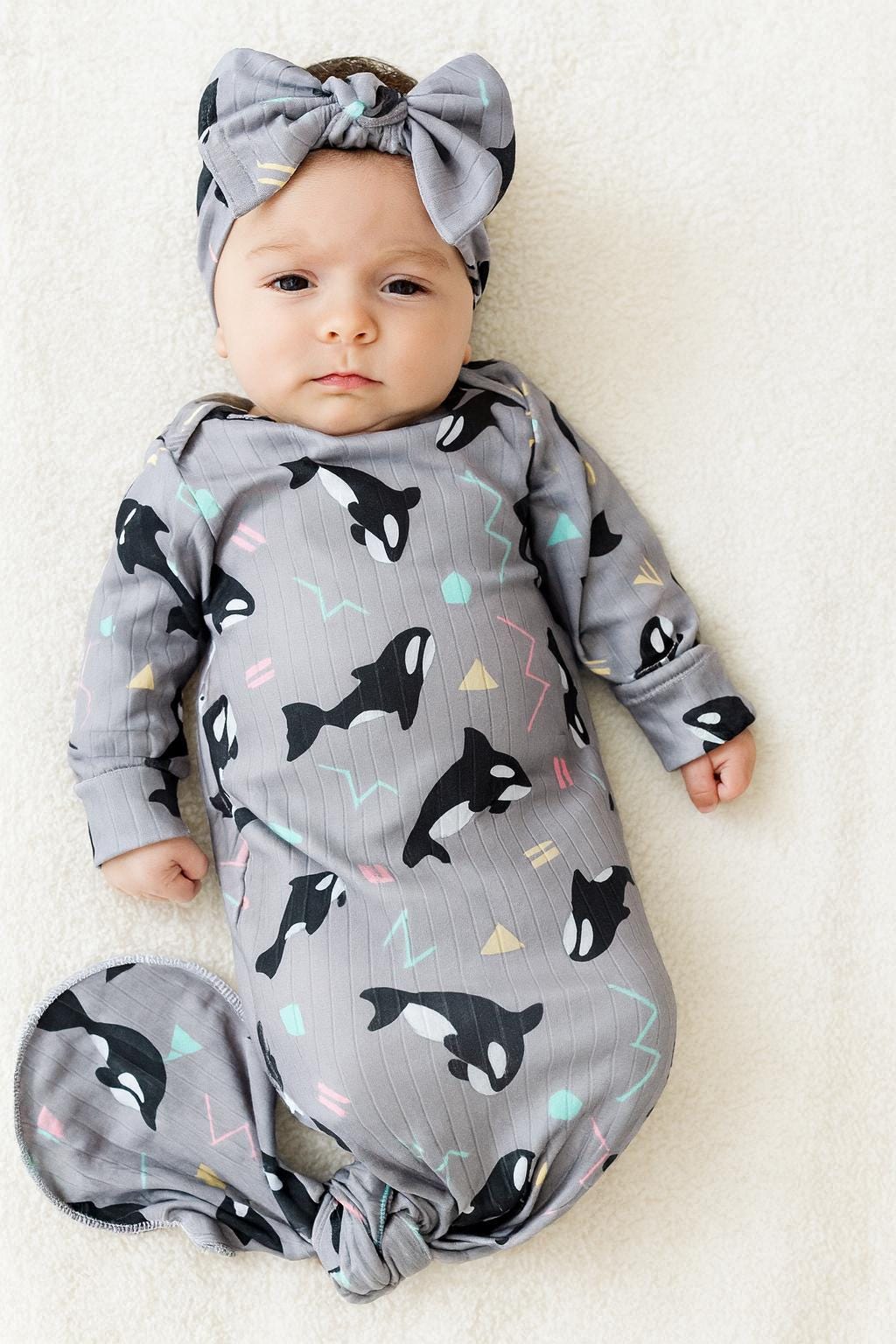 TATY Kids Killin' It Orca Baby Bodysuit - Whale Pun Onesie Infant Outfit