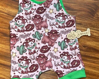 Cowboy Baby Romper: Western Farm Overalls - Rodeo Outfit
