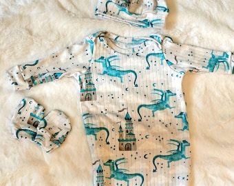 Imagine Dragons Newborn Baby Gown/ Castles in the sky Baby Set// Coming Home Outfit// House of  Dragons