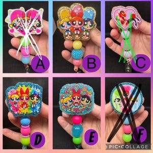 Power girls inspired badge reels. This listing is for ONE badge reel of your choice. Blossom, bubbles, buttercup.