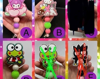 HK and friends inspired badge reels. This listing is for ONE badge reel of your choice.