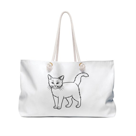 Cat Print Weekender Bag: Stylish Travel Bag for Pet Lovers