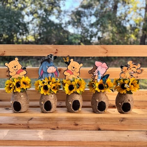 Sunflower Centerpieces Set of 5 Moving Butterfly Party Decor, Baby Shower