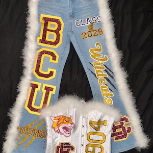 Custom Senior Corset  | Glitter Vinyl | Graduation Outfit | Personalized Senior/gradute Year Look