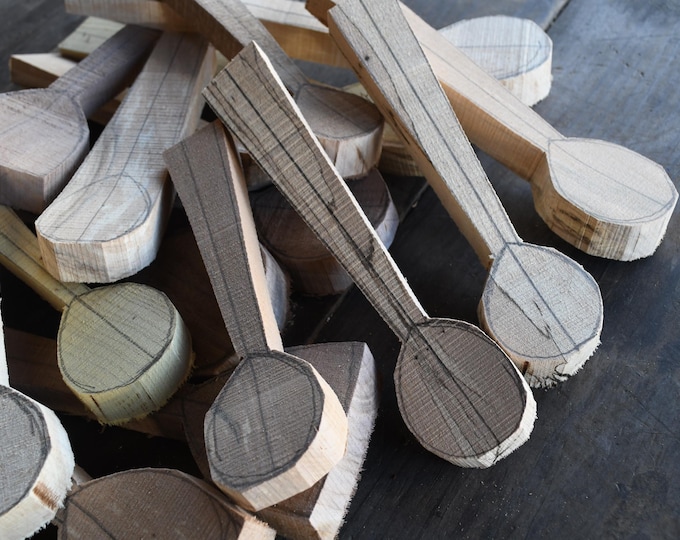 Greenwood Spoon Carving Blanks - 5 Assorted
