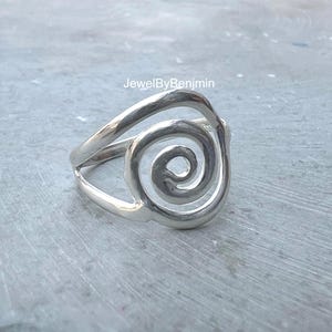 925 Sterling Silver Spiral Ring - Handmade Minimalist Jewelry - Swirl Ring for Women - Easter & Mother’s Day Jewelry -Unique Gift for Her