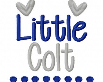 Diseño de bordado a máquina Little Colt 4x4 5x7 6x10 Equipo Descarga instantánea Baloncesto Fútbol Béisbol Deportes bebé niña niño