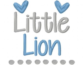 Diseño de bordado a máquina de Little Lion 4x4 5x7 6x10 Equipo Descarga instantánea Baloncesto Fútbol Béisbol Deportes bebé niña niño