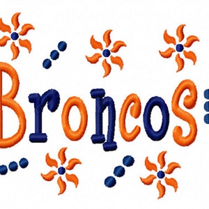 Broncos Machine Embroidery Design 4x4 7x5 10x6 Colorado Denver Team Instant Download Basketball Football Baseball Soccer Sports