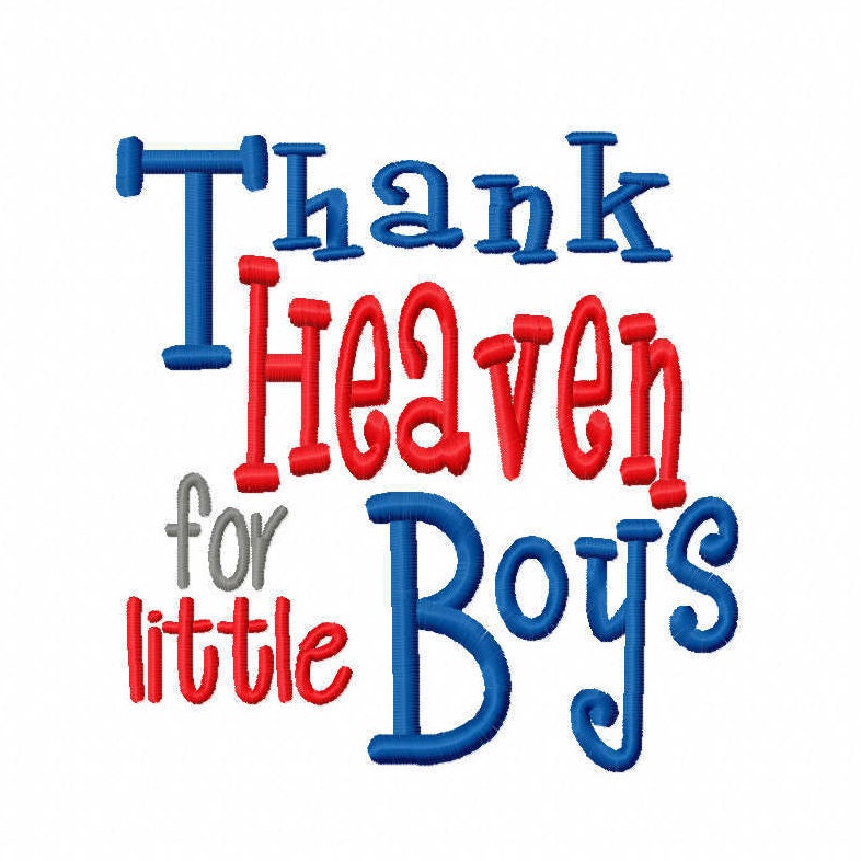Thank Heaven for little Boys 4x4 5x7 6x10 Bible verse Machine Embroidery Design Instant Download baby shower gift boy newborn nursery infant