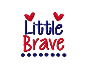 Diseño de bordado a máquina Little Brave 4x4 5x7 6x10 Equipo Descarga instantánea Baloncesto Fútbol Béisbol Deportes bebé niña niño