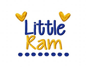 Little Ram Machine Embroidery Design 4x4 5x7 6x10 Team Instant Download Basketball Football Sports baby little girl boy