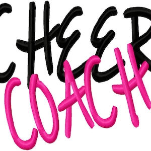 Cheer Coach Machine Embroidery Design Instant Download 4x4 5x7 6x10 Girl Shirt mother leader Sports little league gift fan mom cheerleader