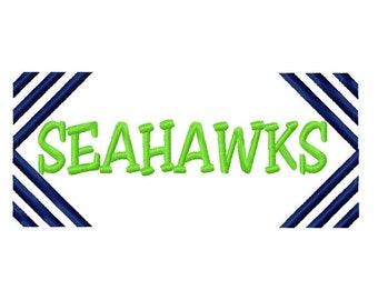 SEAHAWKS Machine Embroidery Design 4x4 7x5 10x6 Team Instant Download Basketball Football Baseball Softball Soccer Hockey Monogram Seattle