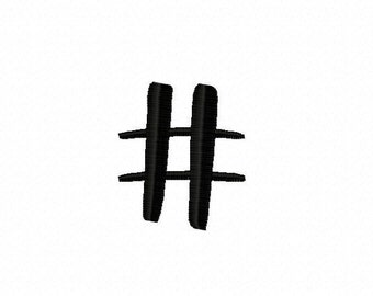 Hashtag # Machine Embroidery Design Instant Download monogram embroider hash tag pound sign