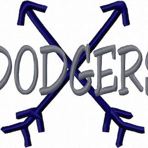 Dodgers Cross Arrows Machine Embroidery Design 4x4 5x7 6x10 LA Team Instant Download Basketball Football Baseball Sports world series